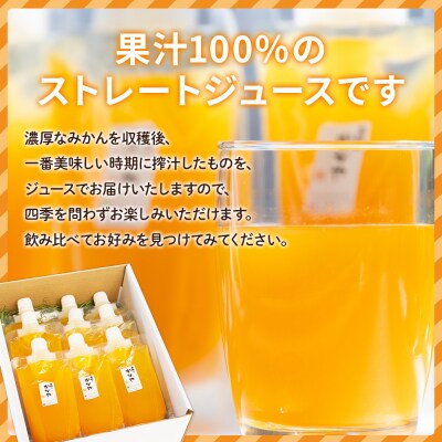みかんジュース100% ジュース【定期便 6回】土佐乃かなやの三姉妹 各3本×6回 Wbe-0088