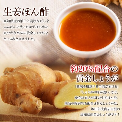 生姜ぽん酢 360ml×5本 ポン酢 高知 しょうが 調味料 セット 高知県 Xnb-0016