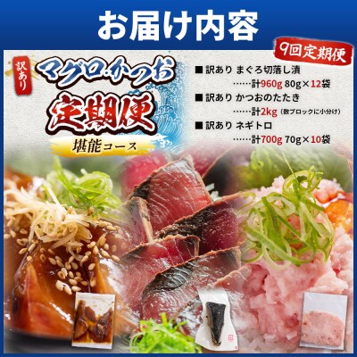 【9回定期便】マグロ かつお堪能定期便 Wda-0057
