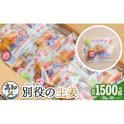 生姜 家庭用 50g×30パック 別役の生姜 高知 bc-0032
