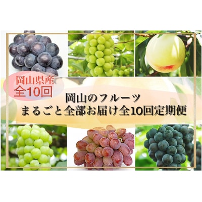 【令和8年発送・先行受付】岡山のフルーツまるごと全部お届け全10回定期便　Bm-1