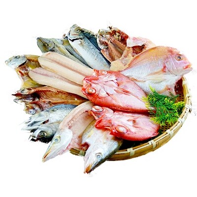 魚鶴の熊野海道干物セット7種14枚　化粧箱入