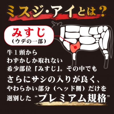 【訳あり】牛みすじ切り落とし 特製タレ漬け1.5kg(250g×6パック) 一口ステーキ　不揃い