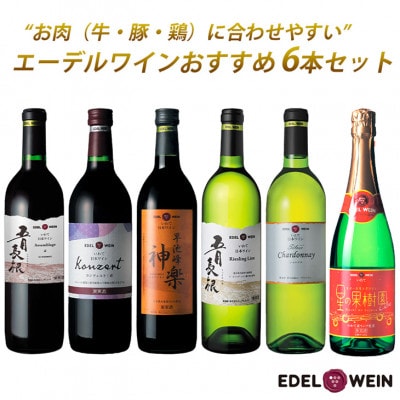 お肉に合うおすすめワイン6本セット (白:3種類)(赤:3種類)