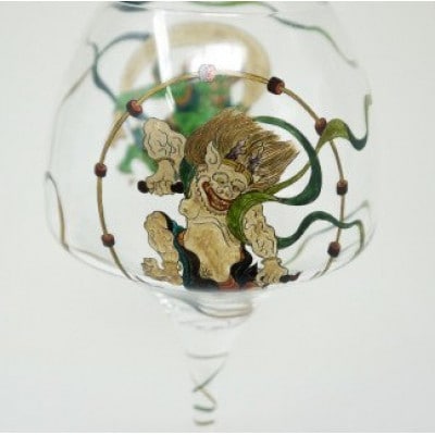 蒔絵ワイングラス「風神雷神」2個セット