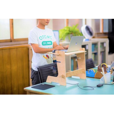 WOOD STANDING DESK 楓