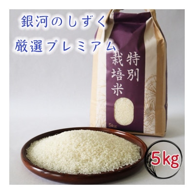 【令和8年産先行予約】銀河のしずく 厳選プレミアム 5キロ(白米) 特別栽培米