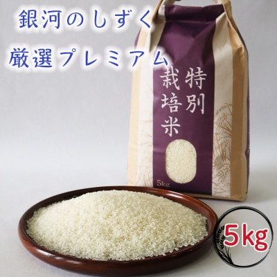 【毎月定期便】銀河のしずく 厳選プレミアム(白米)5キロ　全6回