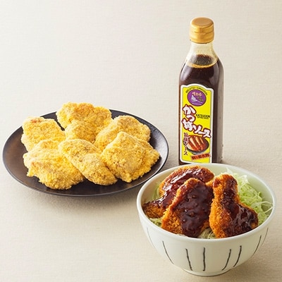 信州産豚ヒレかつセットG　便利なヒレカツ35g×9枚と明治亭特製ソース1本のセット