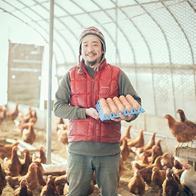 【2023年6月上旬発送】小林農園の平飼い卵(有精卵)25個【S-004】