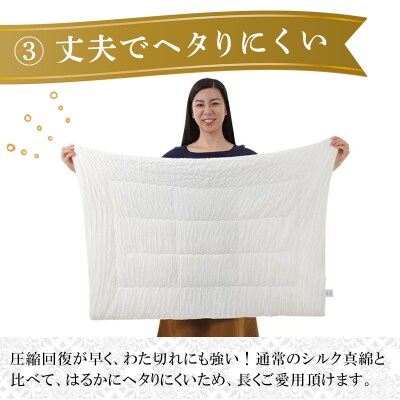 手洗いOK　群馬県産シルクわたのひざ掛【158】