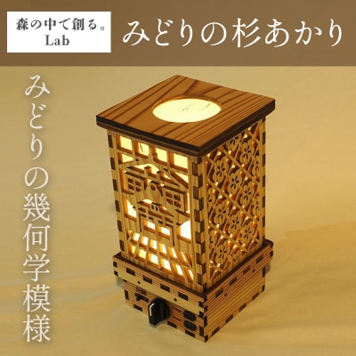 みどりの杉あかり　直方体タイプ(みどりの幾何学模様)【267】
