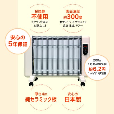 遠赤外線輻射式暖房器サンラメラ 600w型 Cグリーン【a025】