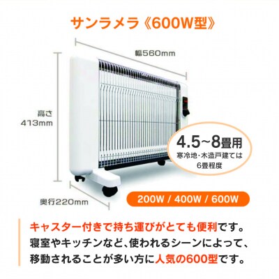 遠赤外線輻射式暖房器サンラメラ 600w型 Cグリーン【a025】