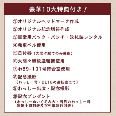 わたらせ渓谷鐵道 トロッコわっしー号　特別貸切プラン【a223】
