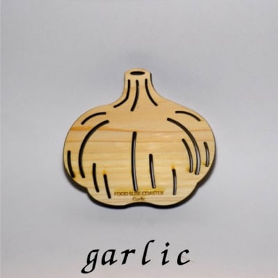 【1枚】森のコースター〈野菜の断面編〉【garlic(ニンニク)】