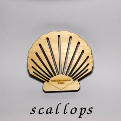 【1枚】森のコースター〈野菜の断面編〉【scallops(ホタテ)】
