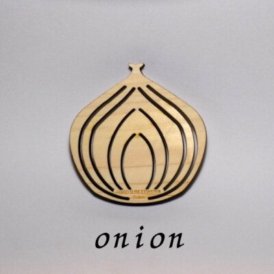 【1枚】森のコースター〈野菜の断面編〉【onion(玉ねぎ)】