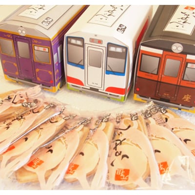 【三陸銘菓】元祖いかせんべい 三鉄車両箱ギフトボックス
