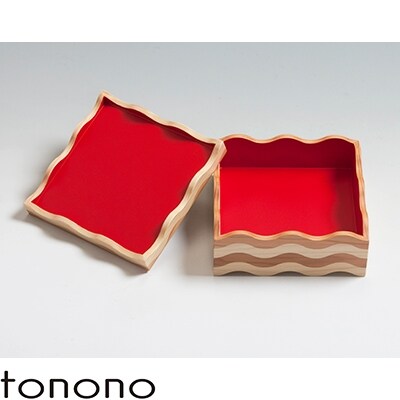 tonono oju-　M　朱　蓋付きと　箸置き(5個セット)