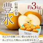 2025年秋!信州の梨【豊水】約3kg　果汁たっぷりジューシーな梨!