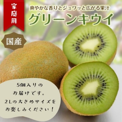 東伊豆・佐藤農園のキウイ　家庭用　5個入(2Lサイズ) 1396 / 佐藤農園