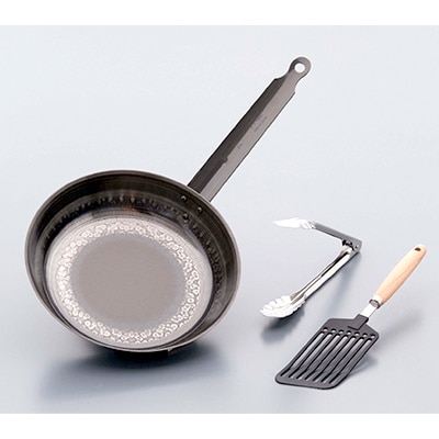 TKGブルーテンパーハンマーフライパンセット24cm