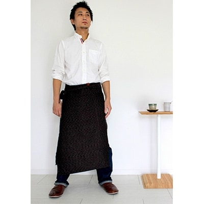 「カフェのような生活用品」 バンダナとソムリエエプロンのキッチンスタイルお揃いセット/茶色