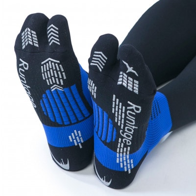 Runtage アスリートラウンドPRO Ver.2 着圧ゴルフソックス【25-27cm　ブルー】
