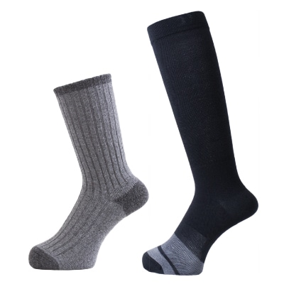 Runtage トレイルソックスセット【25-27cm　グレー】