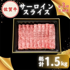 【毎月定期便】田中畜産牛肉店が選ぶ佐賀牛サーロインスライス500g 全3回