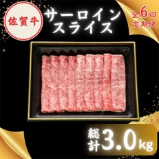 【毎月定期便】田中畜産牛肉店が選ぶ佐賀牛サーロインスライス500g 全6回