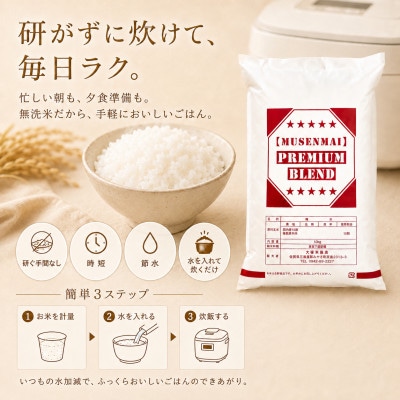 プレミアムブレンド【無洗米】3kg(江北町)