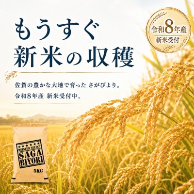 【新米】令和8年産【無洗米】さがびより10kg(5kg×2袋)【先行受付】(江北町)