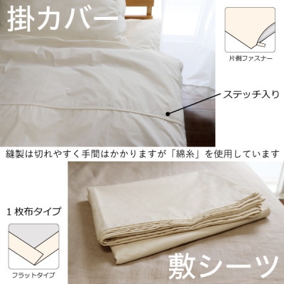 有機高密度防ダニカバー・掛カバー敷シーツ2点セット(シングル