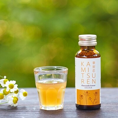 【華密恋】国産カモミールの薬用入浴剤50ml×3包とハーブドリンク10本