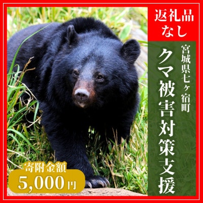 【返礼品なし】クマ被害対策支援(宮城県七ヶ宿町) 5,000円