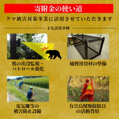 【返礼品なし】クマ被害対策支援(宮城県七ヶ宿町) 5,000円