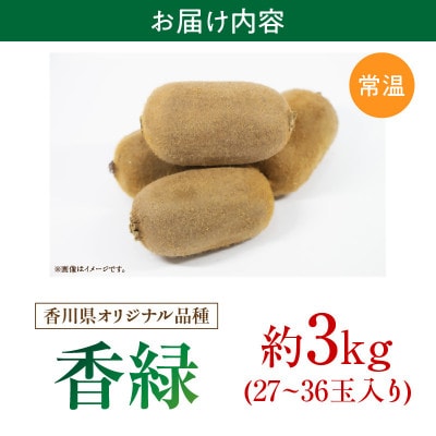 香緑(こうりょく)キウイ　約3kg