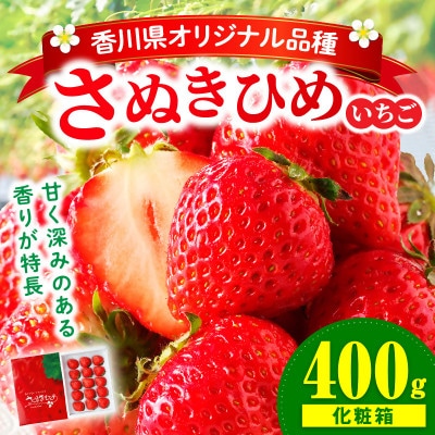 【年内発送】三木町地域いちご部会「さぬきひめ」400g化粧箱