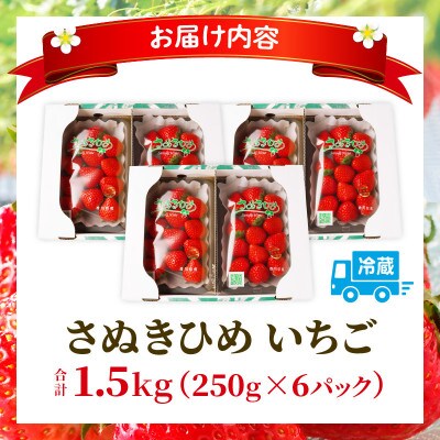 三木町地域いちご部会「さぬきひめ」1.5kgDXパック