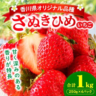 三木町地域いちご部会「さぬきひめ」1kgパック