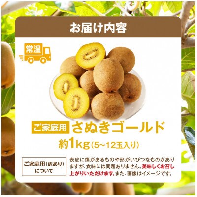 ご家庭用さぬきゴールドキウイ　約1kg