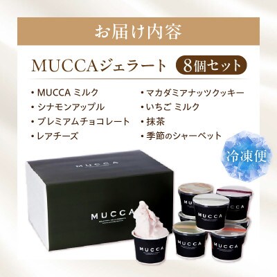 【牧場直営ジェラテリア】　MUCCAジェラート110mlカップ×8個セット