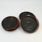 【香川漆器】三日月コースター　象谷塗　5寸　5枚組(15cm)