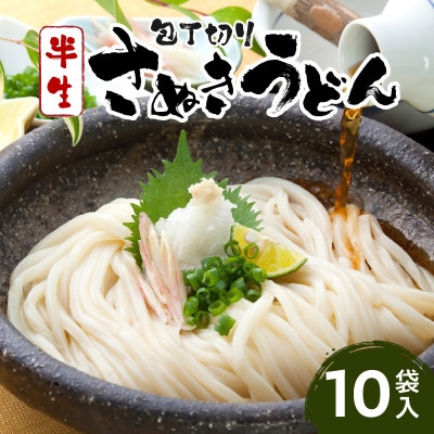 藤麺　包丁切りさぬきうどん半生10袋入