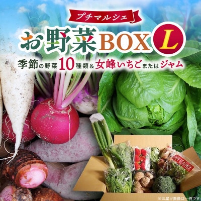プチマルシェお野菜ボックス(L)　季節の野菜10種&女峰苺又はジャム　≪ IDOMALL セレクト≫