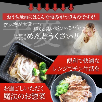 レンジで簡単ハラミ焼肉 250g×20食セット (総重量5kg)野菜入り