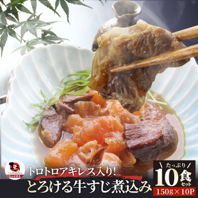 とろけるアキレス入り牛すじ煮込み《10食セット》 150g×10パック 湯煎で簡単