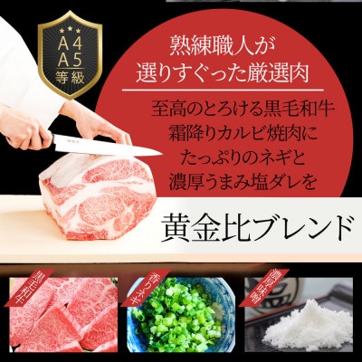 A4,A5等級 黒毛和牛 カルビ焼肉 ネギまみれ 《うまみ塩ダレ》750g